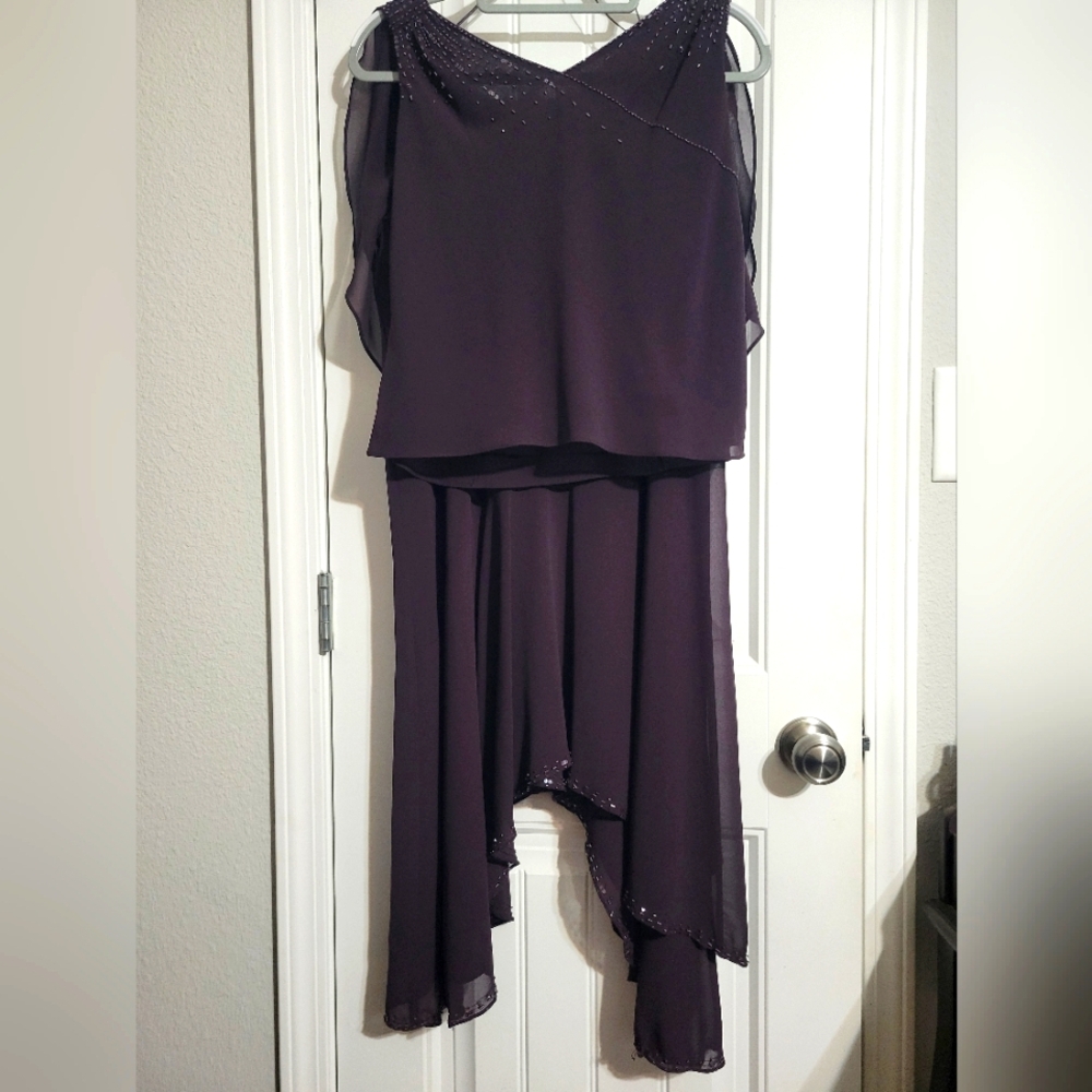 Aubergine (Eggplant) Cocktail Dress
